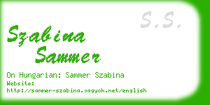 szabina sammer business card